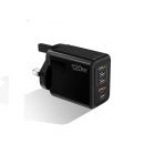120W 3.1A 2 USB 3 Type-C Charger Wall Plug UK