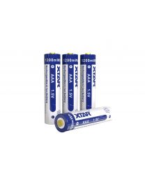 4x Xtar AAA 1.5V Lithium 1200mWh Rechargeable Batteries