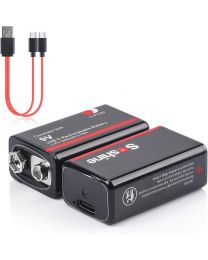 Soshine 9V 500mAh Li-Po Battery 2pcs